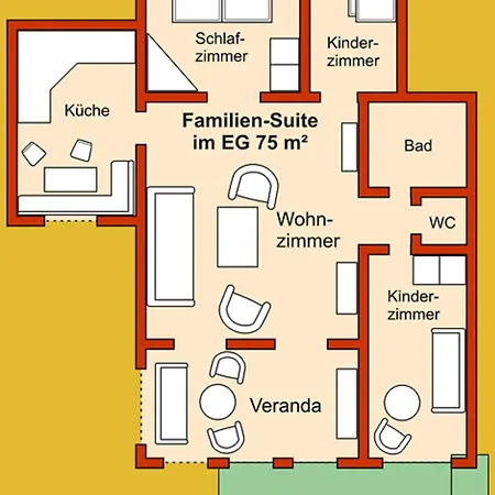Stranddistel, Haus Gudrun Familiensuite 1 *